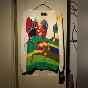 Colorful Women's Sweater with Playful Design